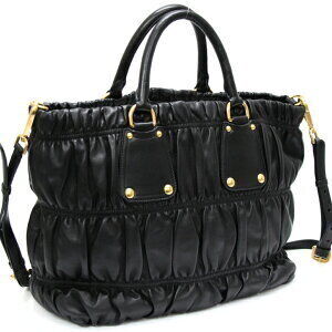 Prada black Gaufre bag tote leather Nappa